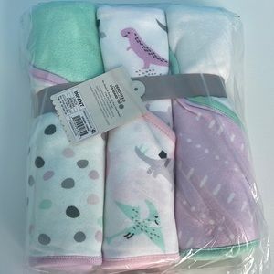 Baby's Cloud island essential 3 pack swaddles baby towels  lilac and green